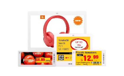 Century bringt eine neue Serie und farbenfrohere elektronische Regal etiketten auf den Markt, die ein lebendiges Display schaffen